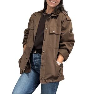 Vintage Men’s / Women’s Barn Jacket Chocolate Brown Corduroy Lapel Size Small